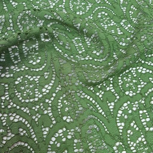 پارچه دانتل مونیکا رنگ سبز 